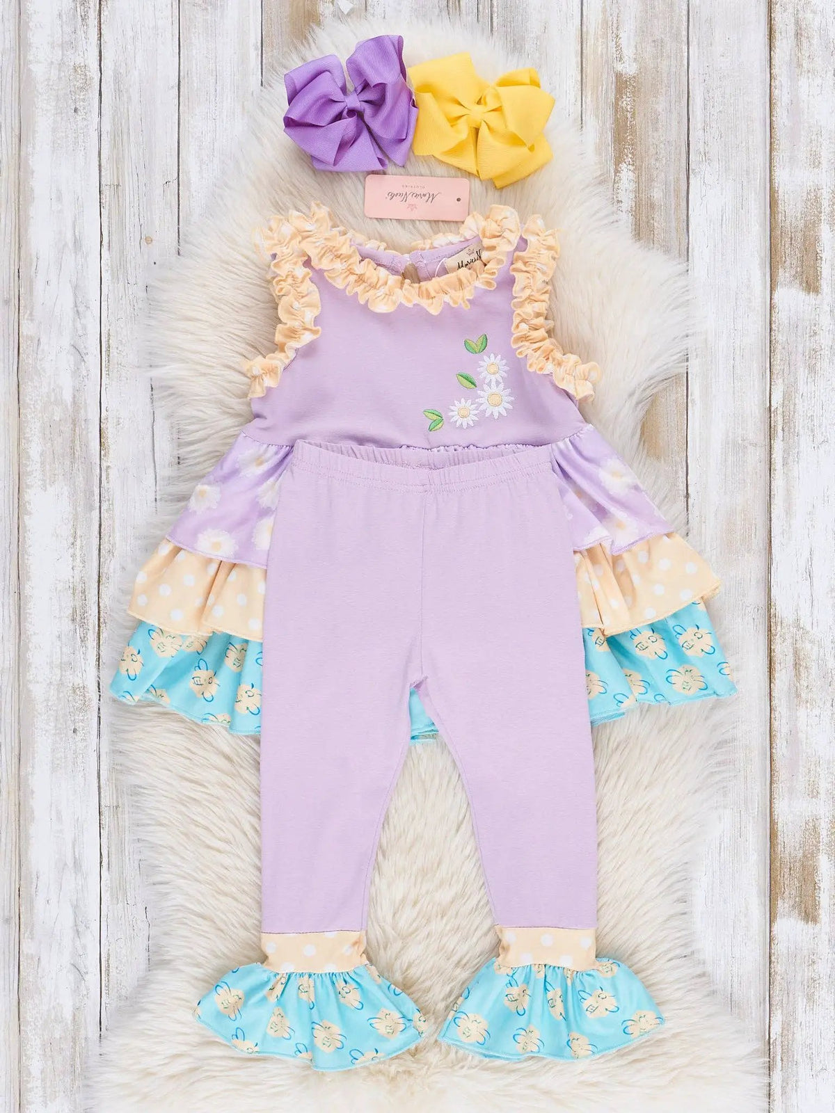 Marie Nicole Clothing Marie Nicole Clothing - Dancing Daisies Ruffle Outfit - Baby & Toddler Outfits