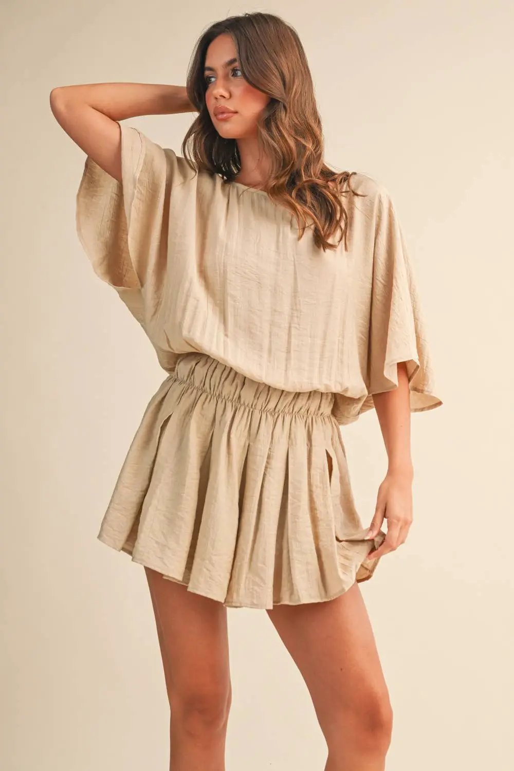 Klesis The Sandstone Breeze Crinkle Flutter Romper - One-Pieces
