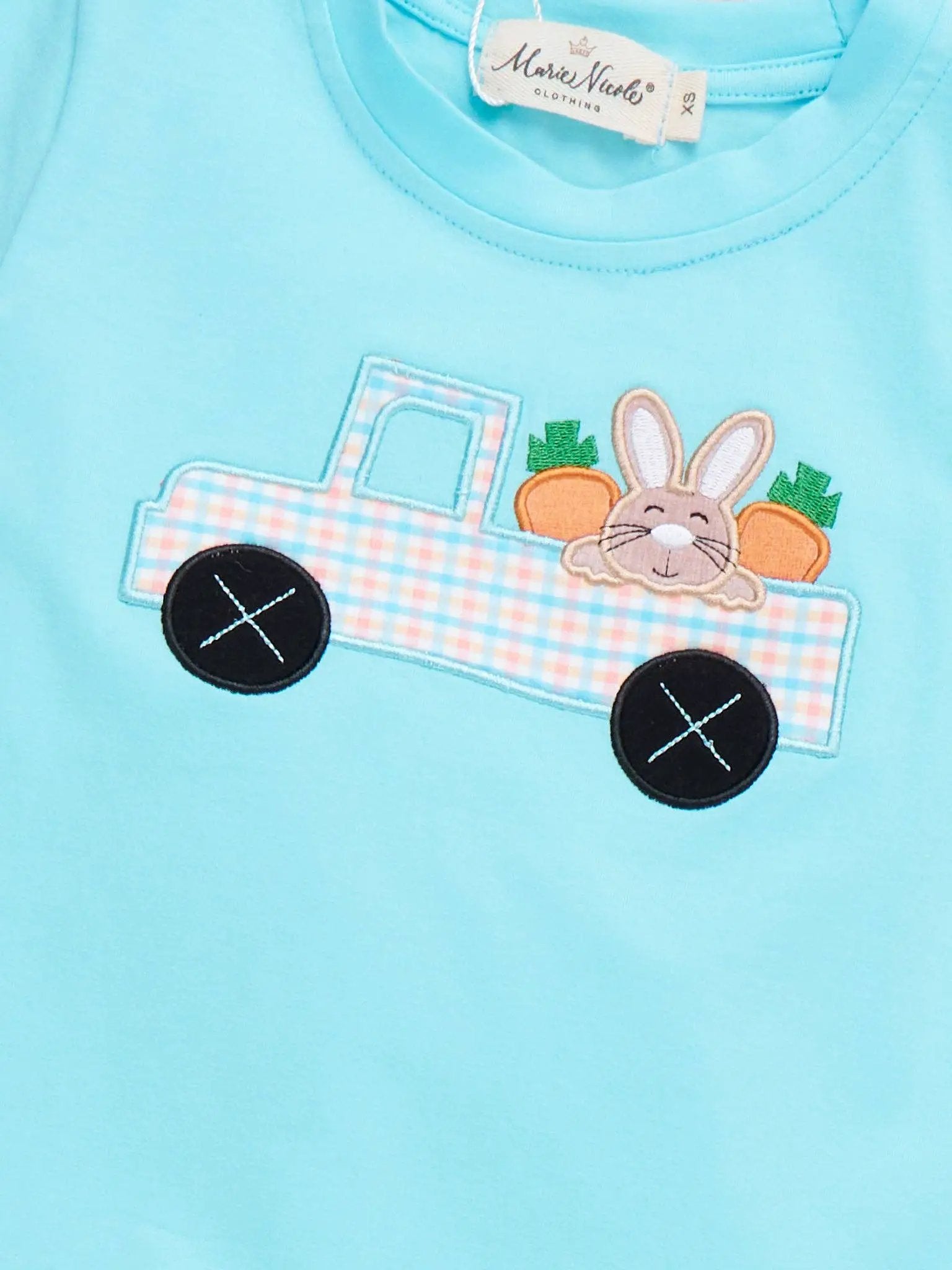 Marie Nicole Clothing The Bunny Carrot Delivery Embroidered Boy’s Play Set - Baby & Toddler Outfits