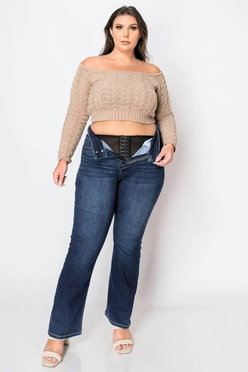 ARTEMIS VINTAGE Artemis Vintage Corset High Rise Super Stretch PLUS Bootcut Jeans - Jeans