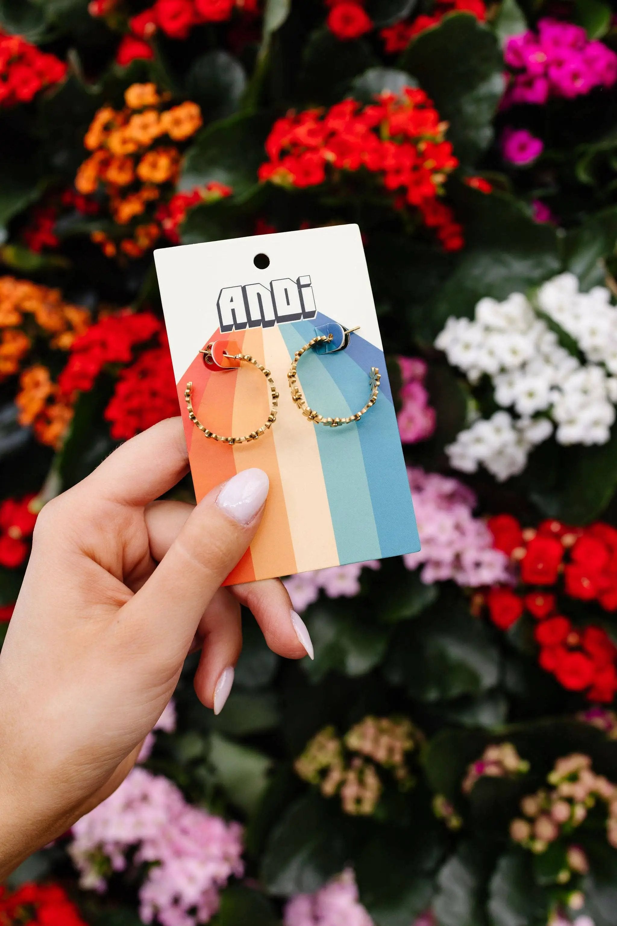 Shop ANDi Gold Daisy Hoops - Hypoallergenic - Earrings