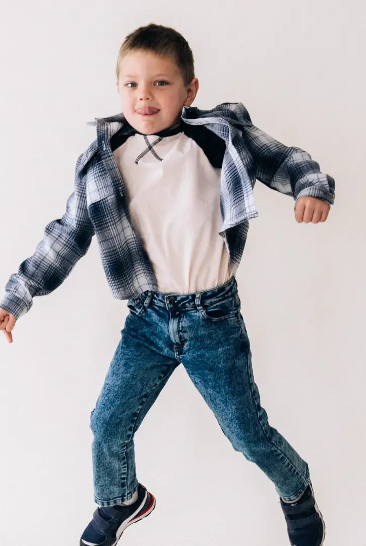 HAHA MAMA Clothing Lightweight Navy Flannel - CHILD - Baby & Toddler Tops