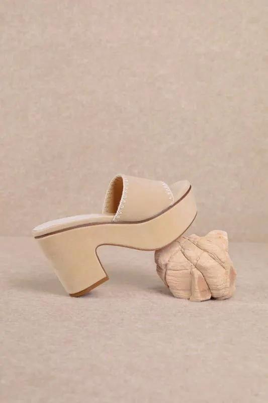 MiiM The SYDNEY Mules: Beige - Sandals