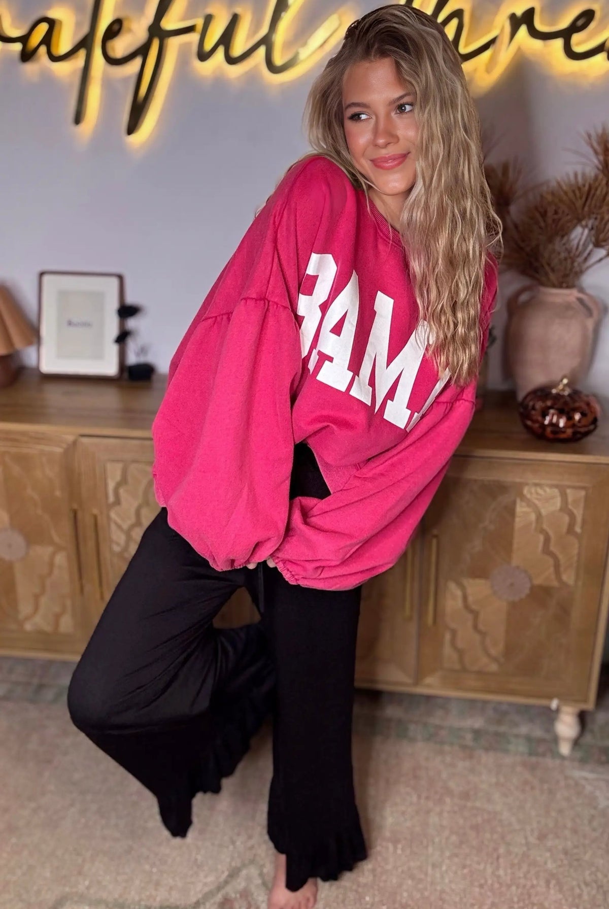 Oddi BAMA Bubble Sleeve Sweatshirt - Sweatshirts BAMA BUBBLE SLEEVE SWEATSHIRT
