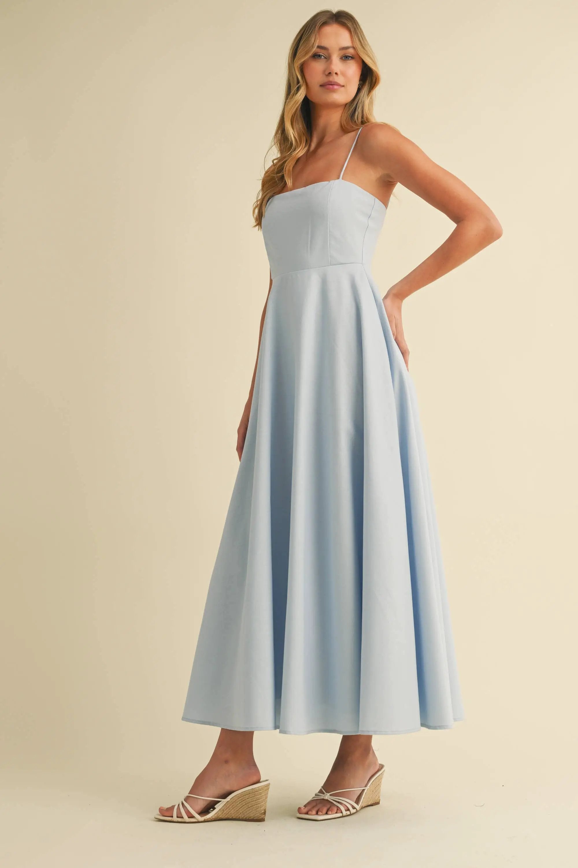 Klesis Blue Skies Linen Maxi Dress - Dresses