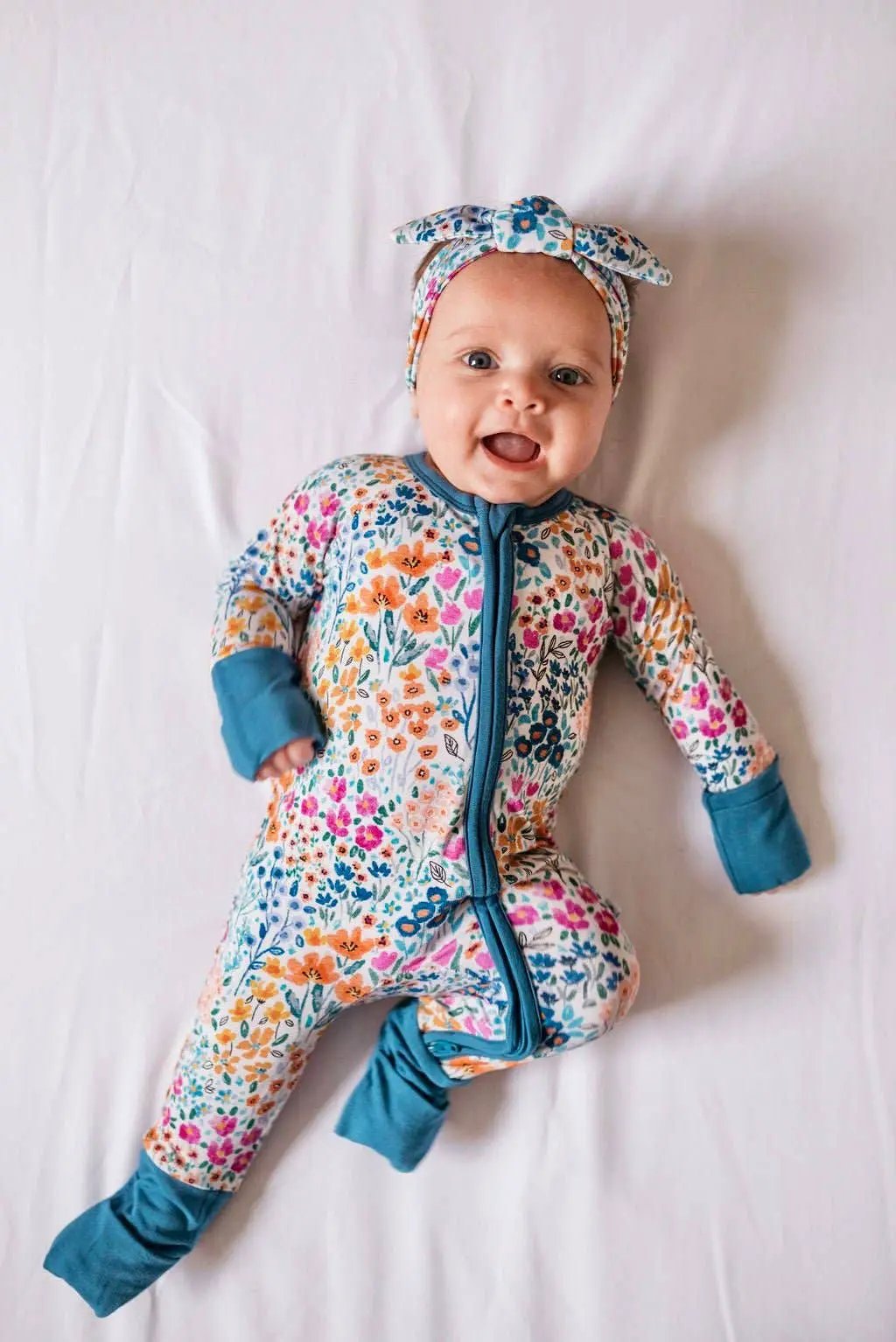 Jammie Session formerly Big Dreams Little Jammies Whispering Wildflowers Bamboo Romper - Baby One-Pieces