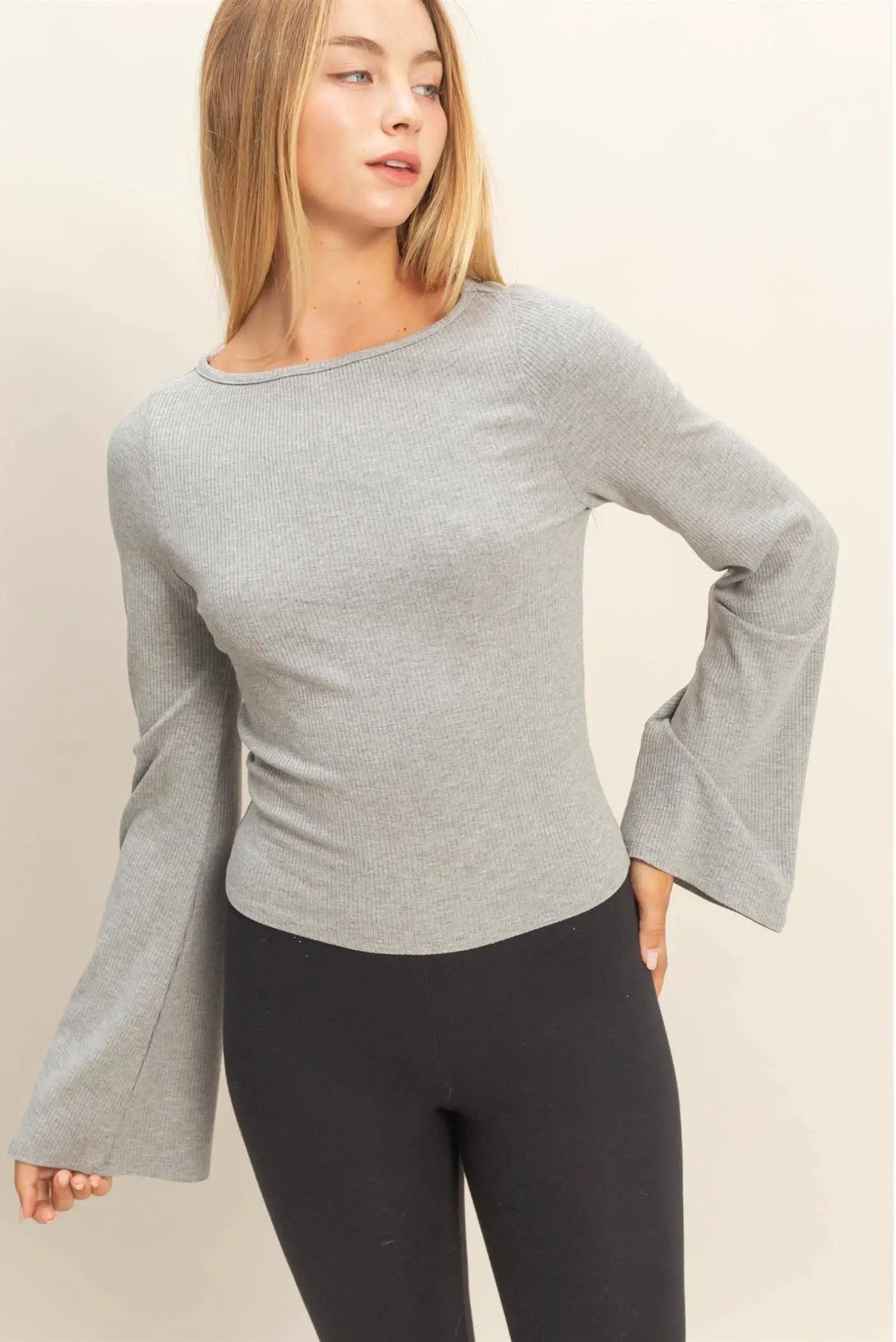 HYFVE HYFVE - Long Sleeve Ribbed Knit Top - Clothing Tops