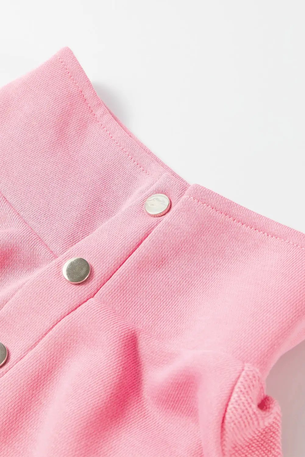 Grateful Threads Boutique Pink Hollowed Lace Splicing Cropped Sweatshirt - Sweatshirts Pink Hollowed Lace Splicing Cropped Sweatshirt