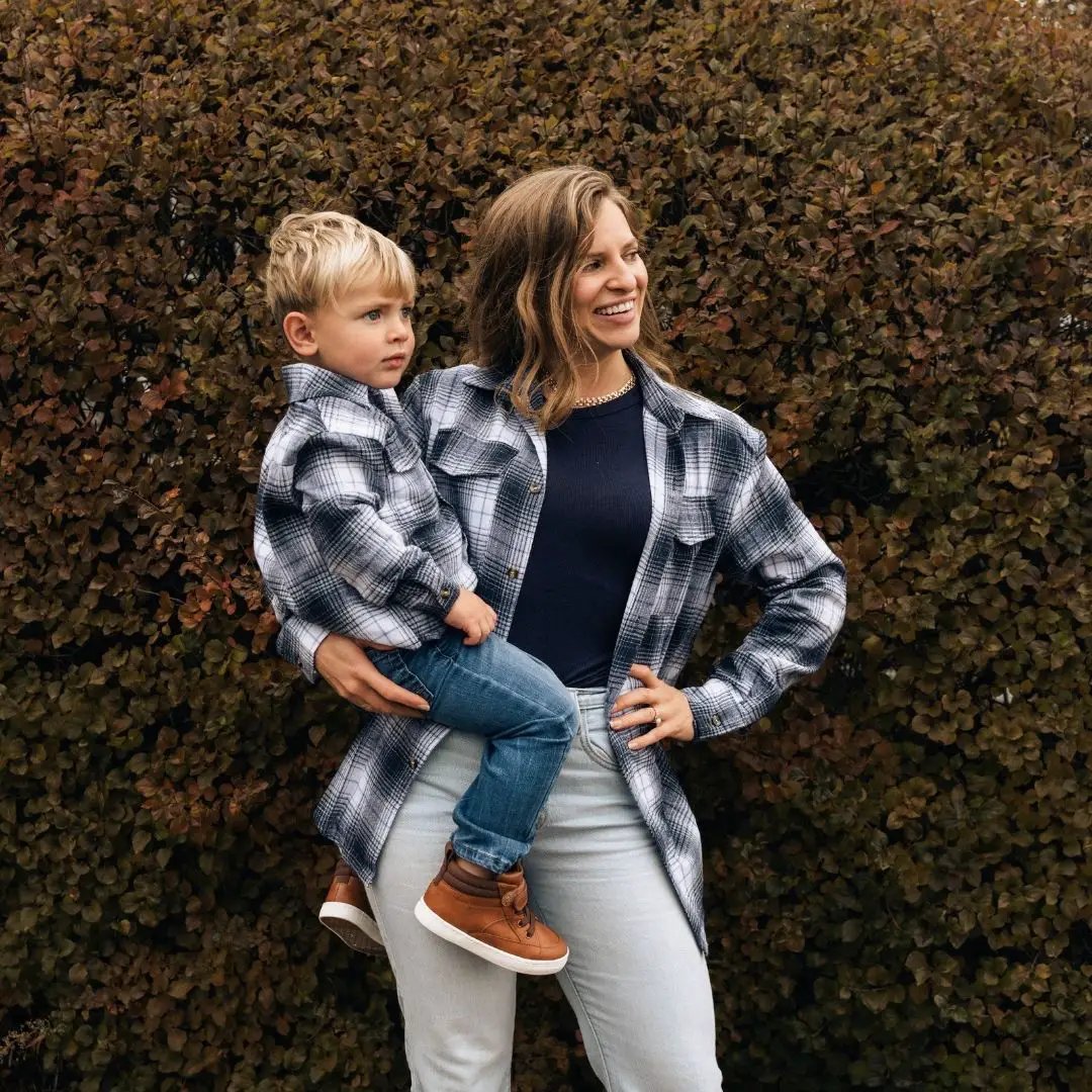 HAHA MAMA Clothing Lightweight Navy Flannel - ADULT UNISEX - Overshirts