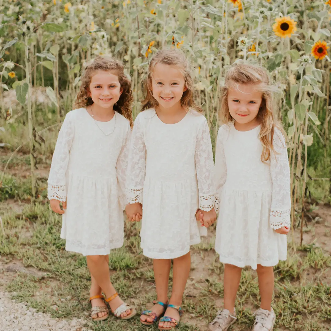 HAHA MAMA Clothing Ivory Lace Mommy & Me Dress - Mini - Baby & Children's Dresses