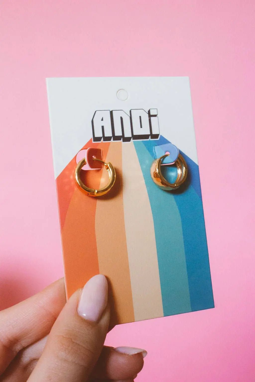 Shop ANDi Gold Hammered Hoops - Hypoallergenic - Earrings