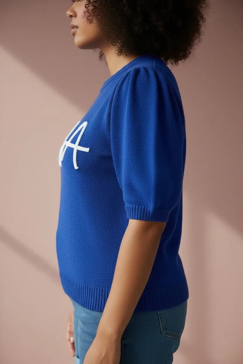 Haptics The Land That I Love USA Bubble Sleeve Knit Top - Curvy - Sweaters