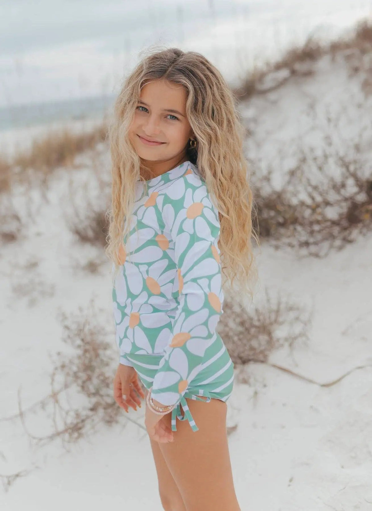 Oopsie Daisy The Emily Mod Flower Rash Guard - Rash Guards