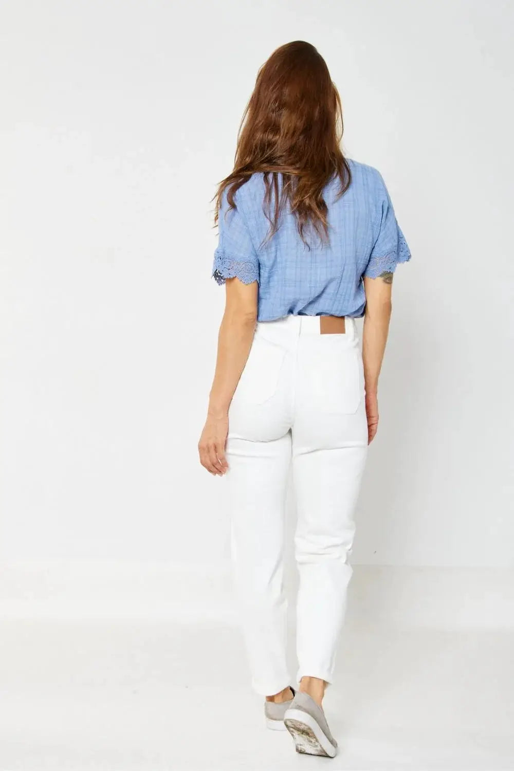 Judy Blue The High Waist White Cuffed Jogger Denim Jeans: REG & CURVY - Jeans judy blue utility jogger jeans