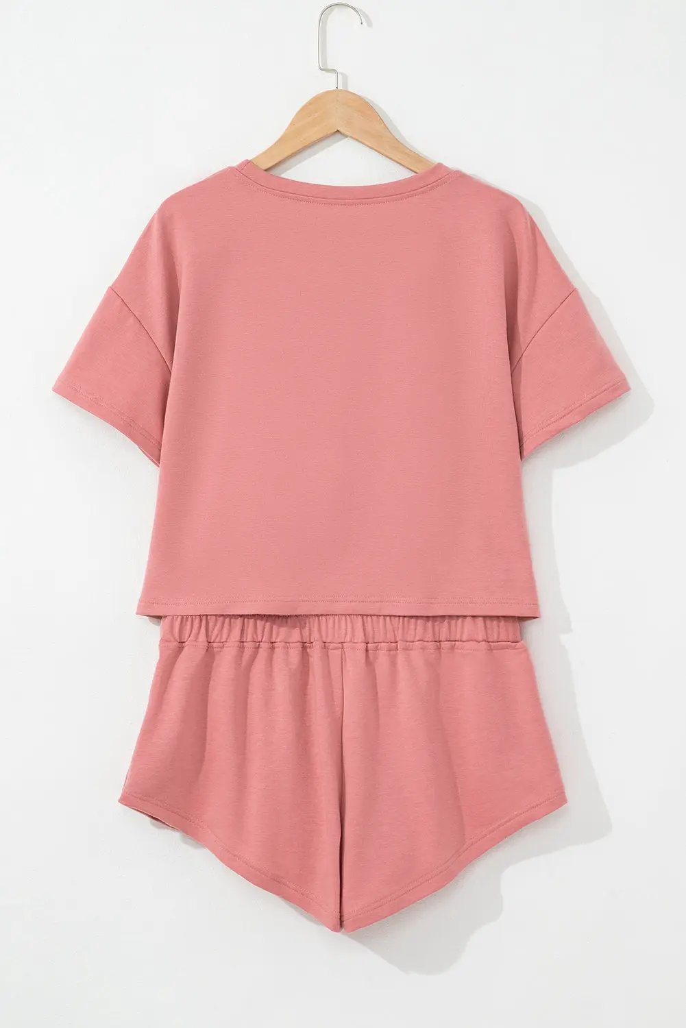 1 the Woman Peach Blossom Cropped Tee & Ruffle High Waist Skort Set - Outfit Sets 2pcs Cropped Tee and Ruffle High Waist Skort Set