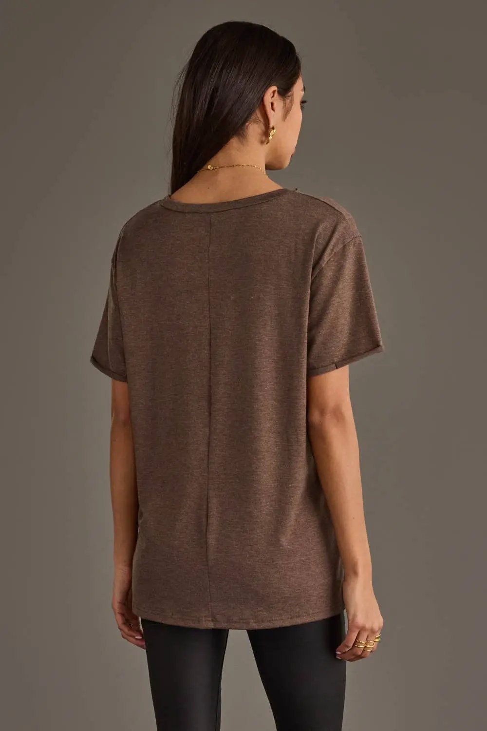 Panache Apparel Co. The Whiskey Weather Tee: Dark Brown - T-Shirts