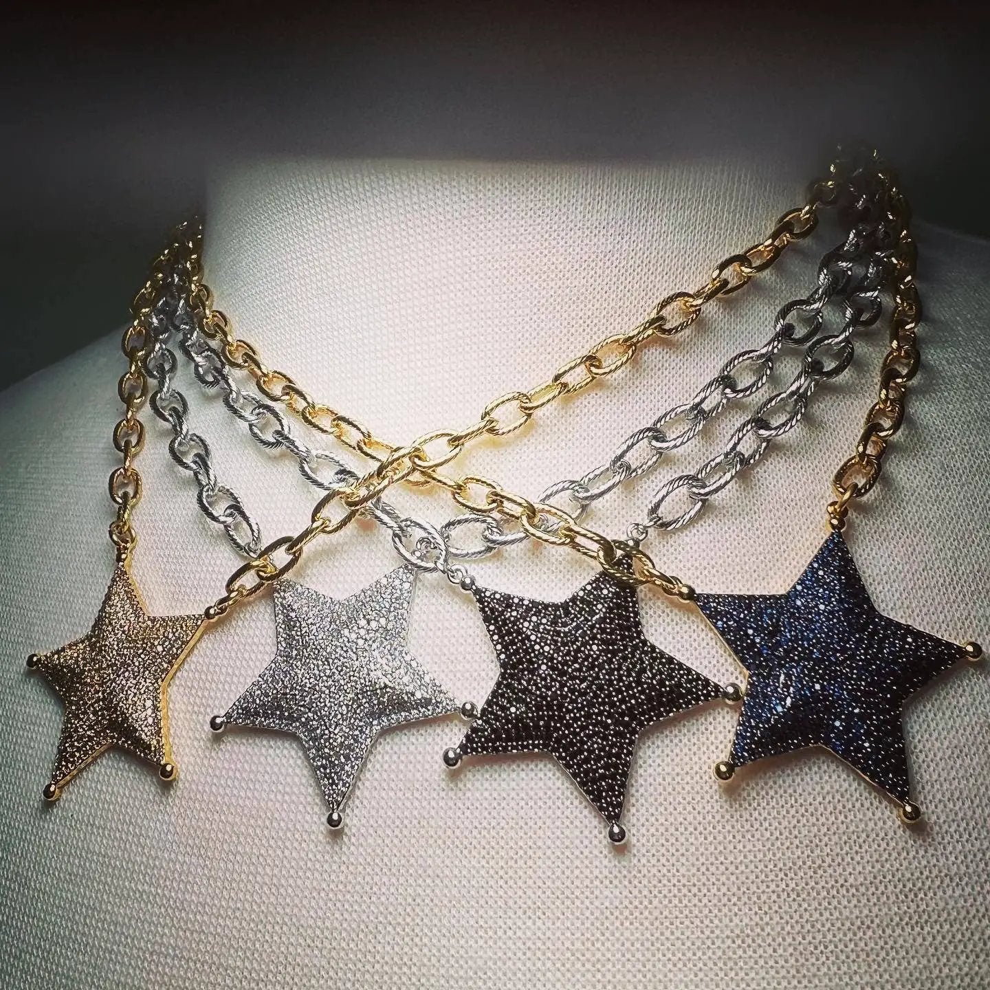 Chasing Cherubs Star Studded Chain - Necklaces