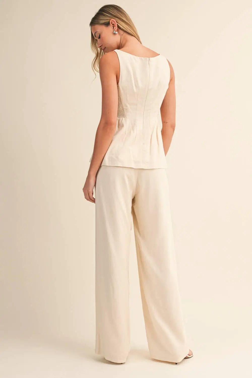 Klesis The Coastal Elegance Linen Blend Pant Set - Outfit Sets