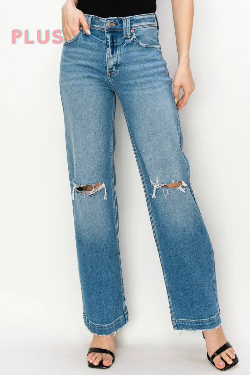 ARTEMIS VINTAGE Artemis Vintage High Rise Straight Leg PLUS Jeans - Jeans
