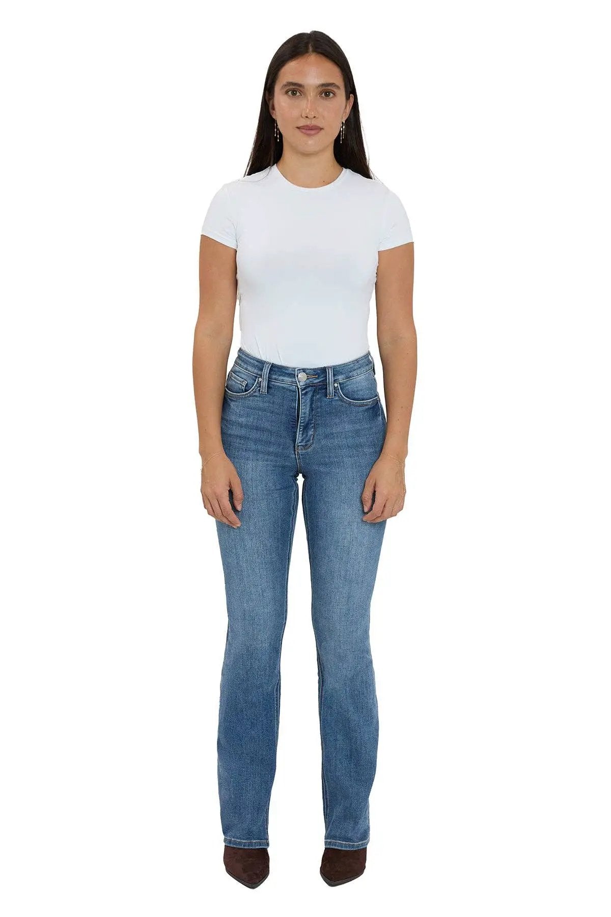 RFM Mia High Rise Medium Wash Essential Slim Bootcut Jeans - Inseam Program: LONG - Jeans