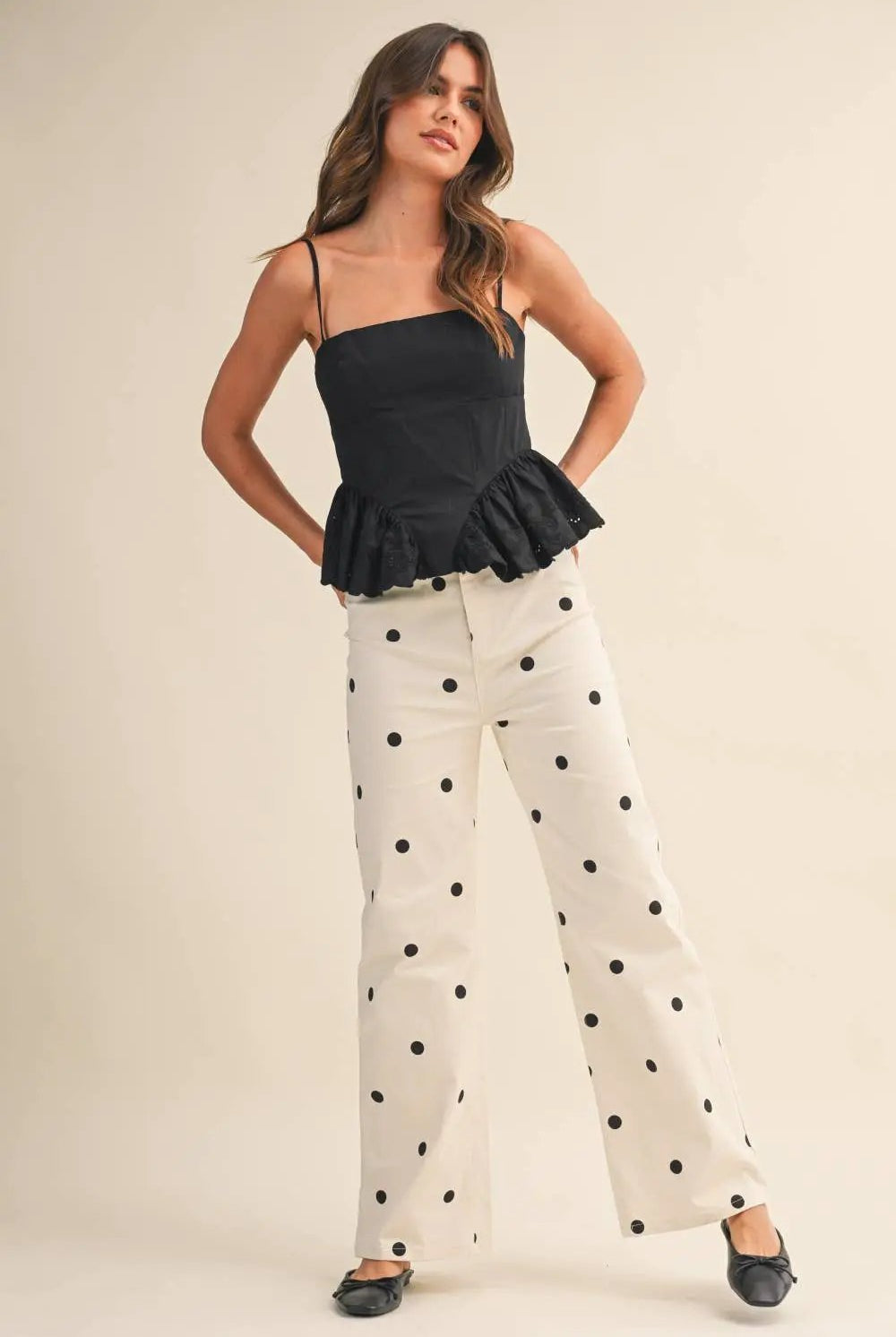 Klesis The Dotty About You Wide Leg Denim Pants - Pants Pants