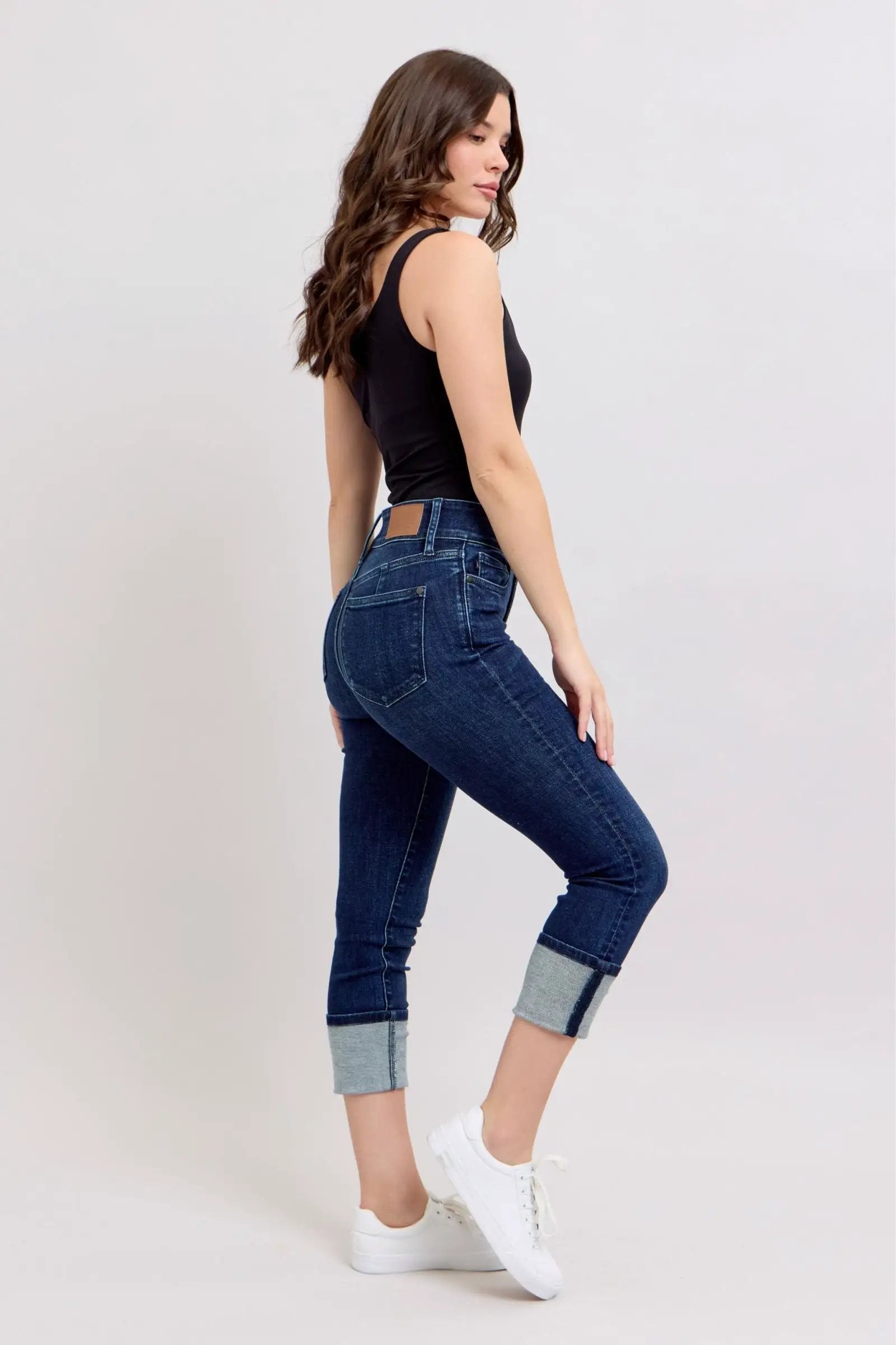 Judy Blue Judy Blue High Waist Double Waistband Capri - Jeans Judy Blue High Waist Capri