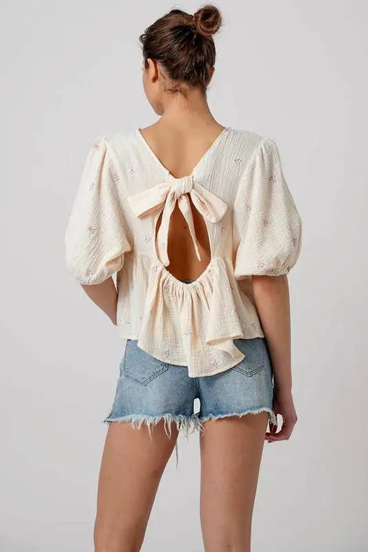Urban Daizy Blown Away Gauze Blouse - Blouses