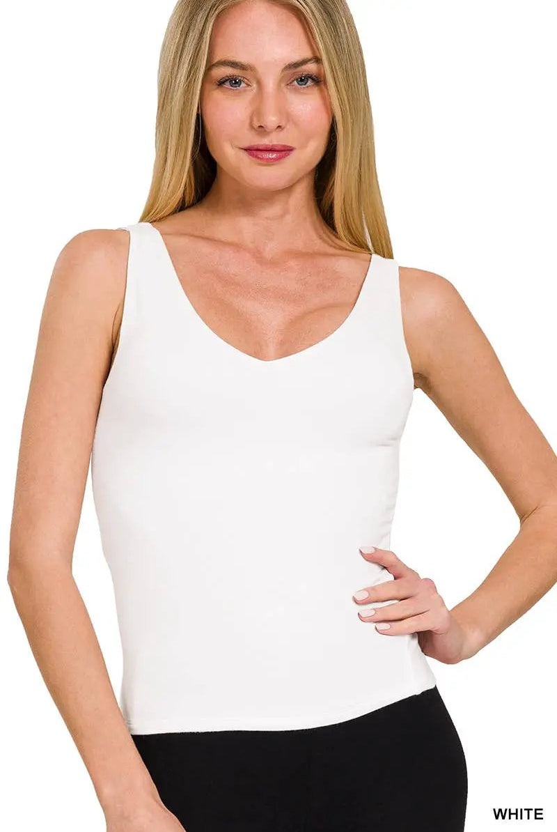 Zenana Zenana Double Layered Tank Top - Tank Tops double layered tank top