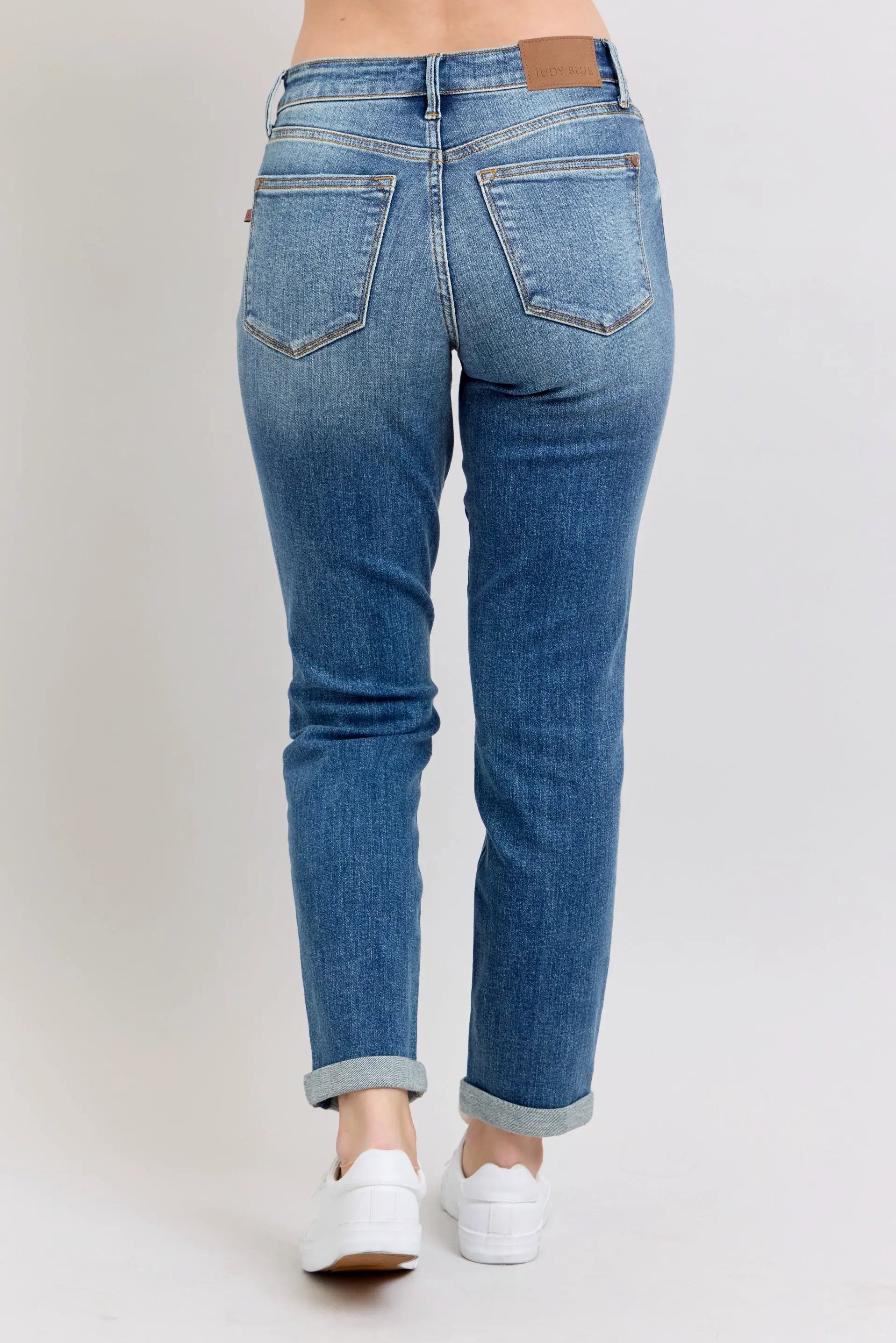 Judy Blue Judy Blue Mid Rise Vintage Boyfriend Jeans – REGULAR & PLUS Sizes - Jeans judy blue boyfriend jeans