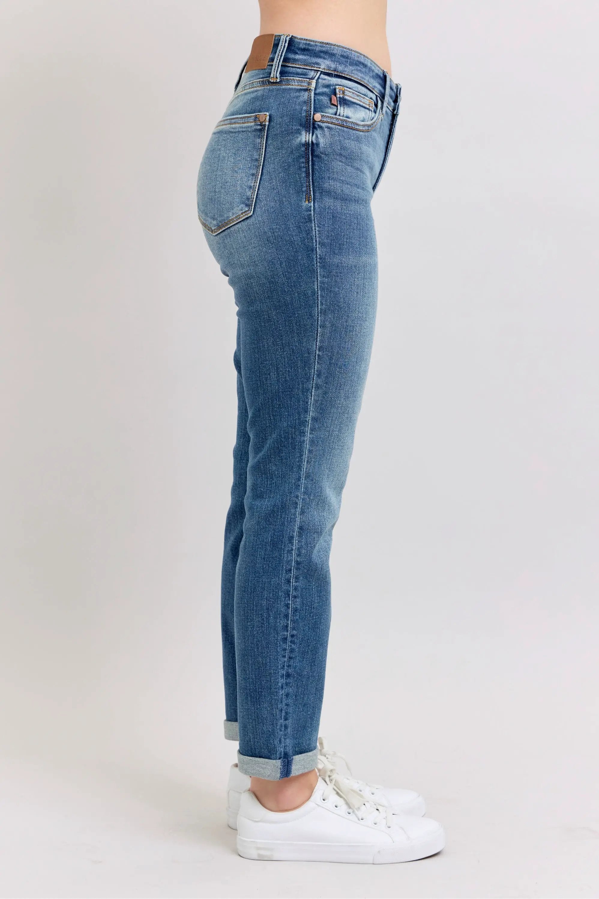 Judy Blue Judy Blue Mid Rise Vintage Boyfriend Jeans – REGULAR & PLUS Sizes - Jeans judy blue boyfriend jeans