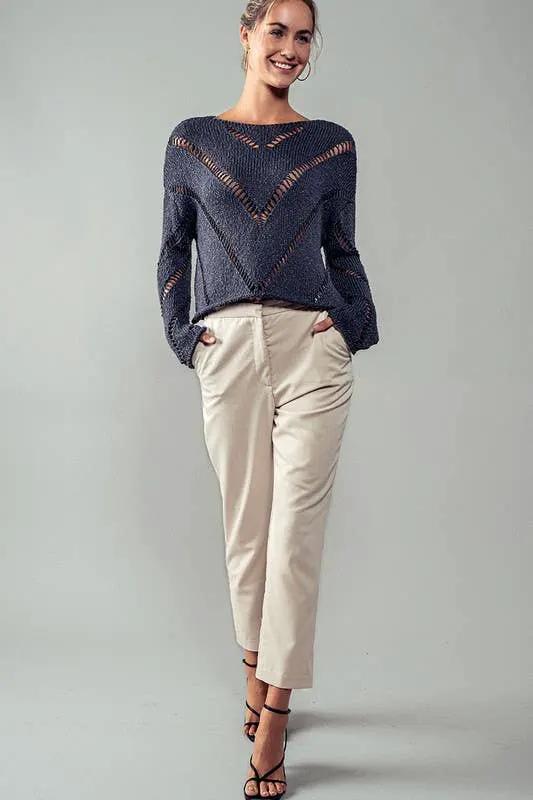Urban Daizy Metro Chic Cropped Trousers - Trousers