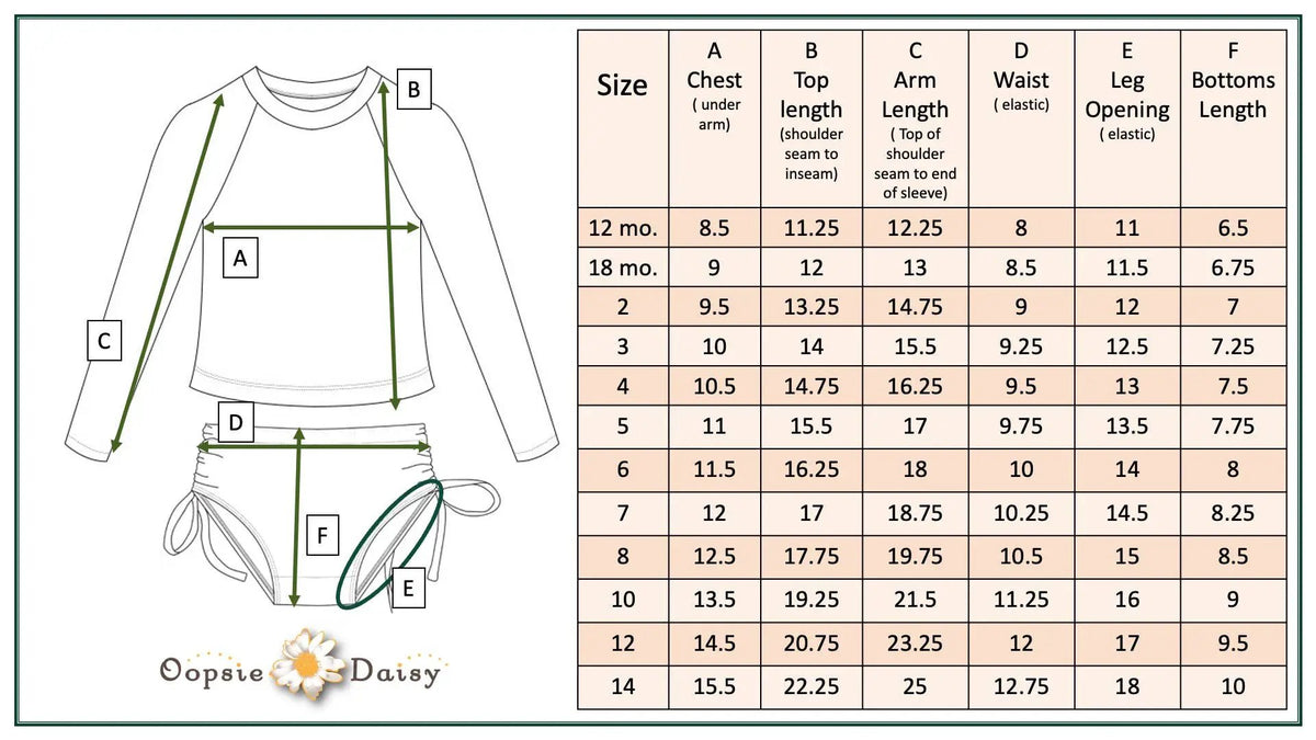 Oopsie Daisy The Daisy Wave Rash Guard Set - Rash Guards