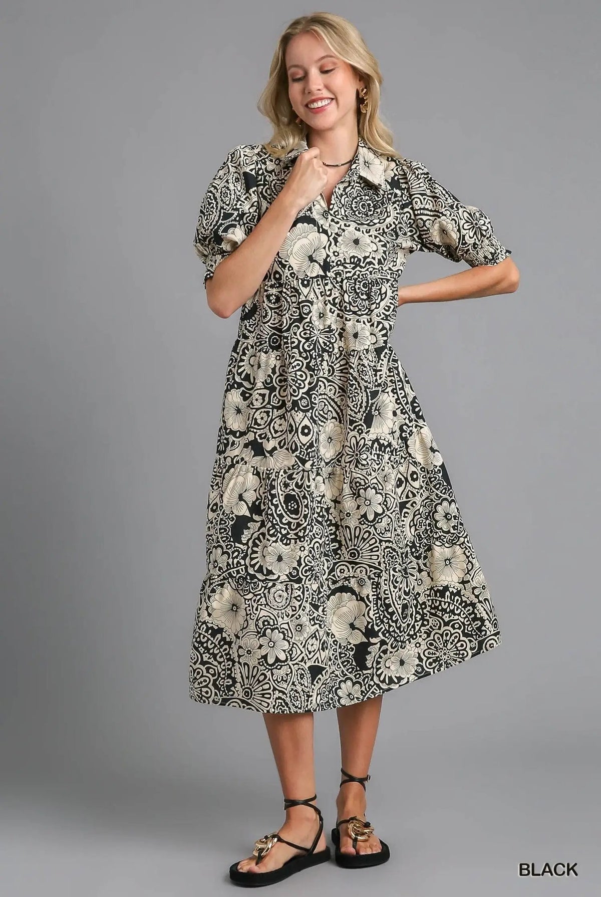Umgee The Sweet Escape Tiered Midi Dress - Dresses