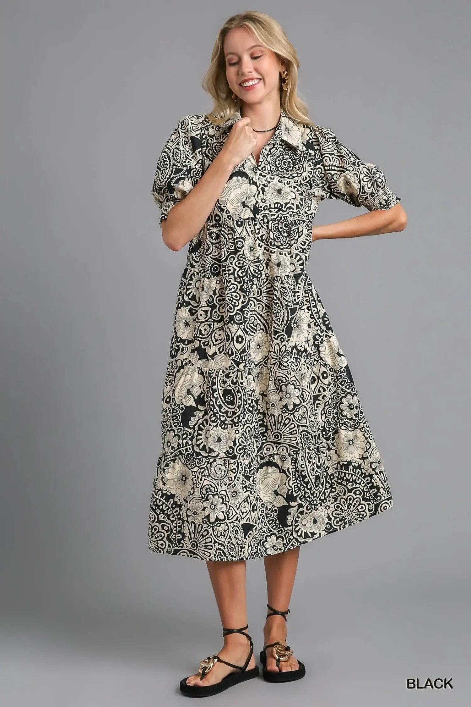 Umgee The Sweet Escape Tiered Midi Dress - Dresses