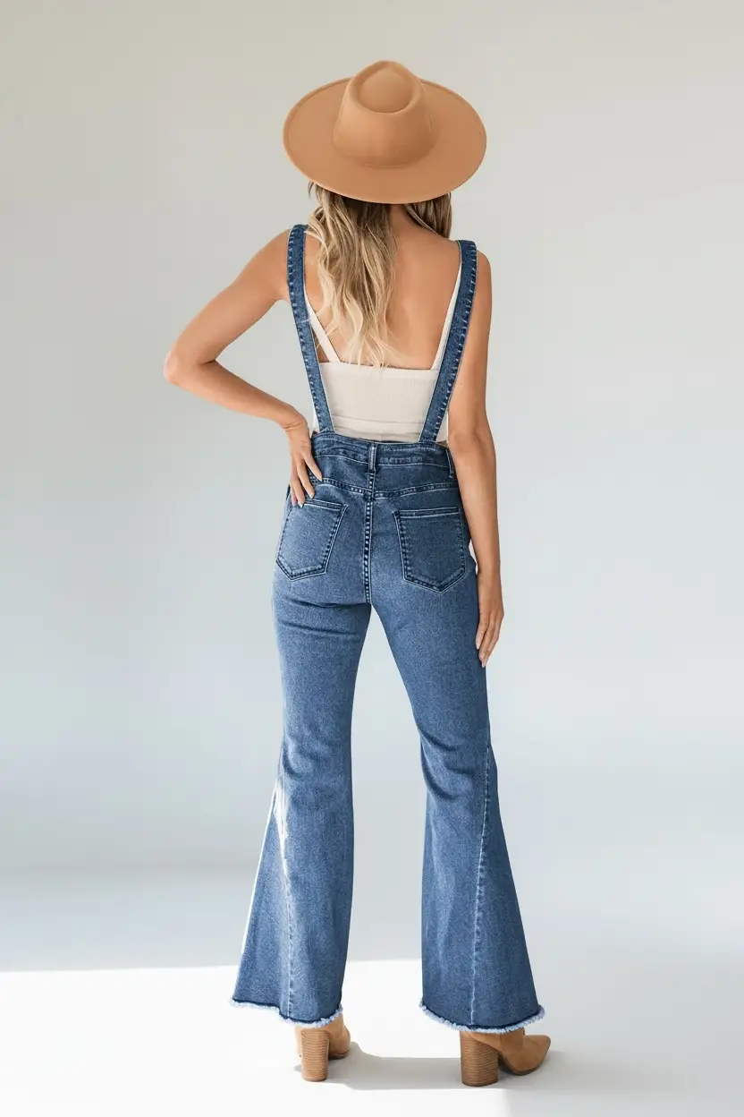 Grateful Threads Boutique The Free Spirit Flare Overalls - One-Pieces