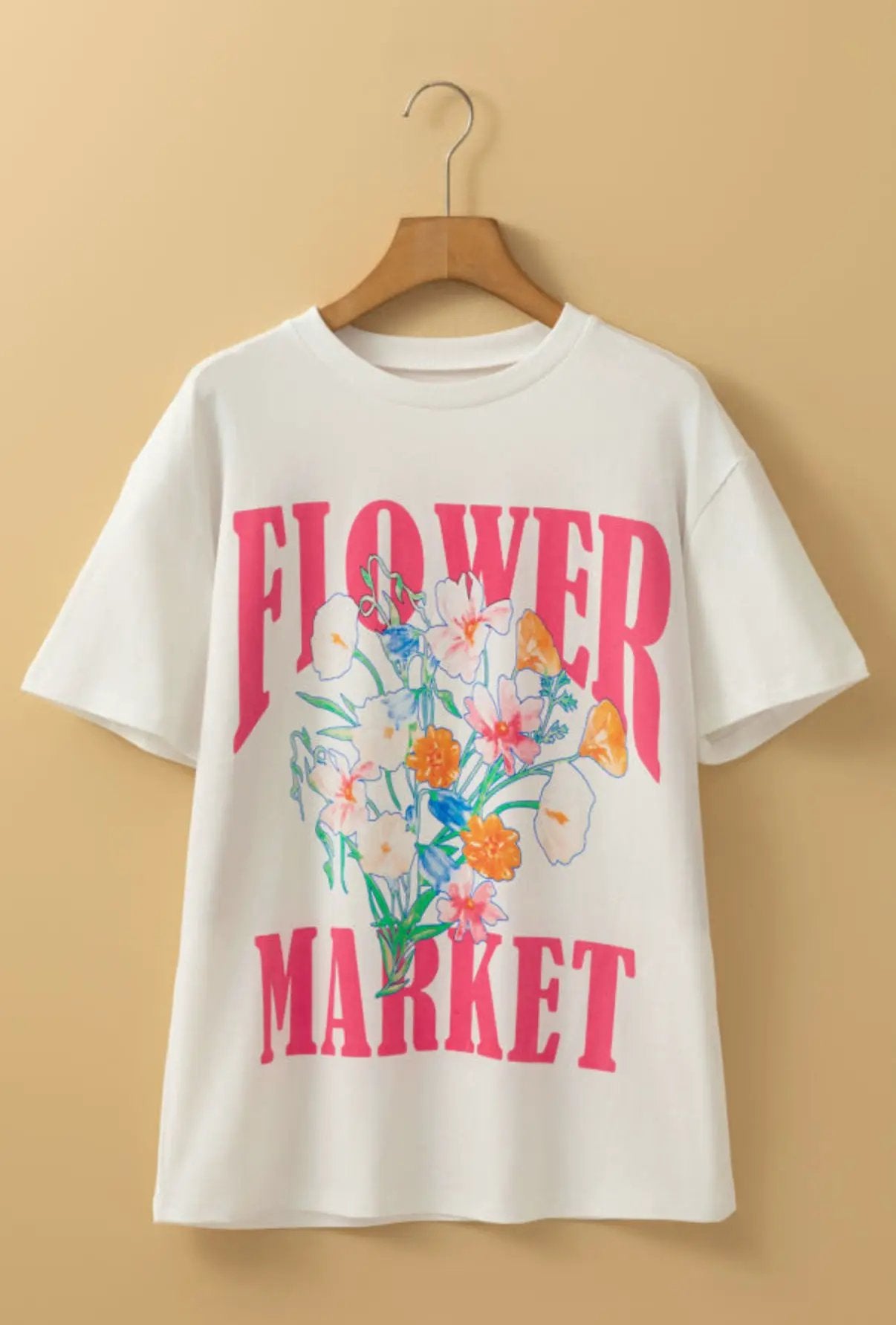 Grateful Threads Boutique Fresh Picked Florals Tee - T-Shirts White Flower Market Graphic Tee