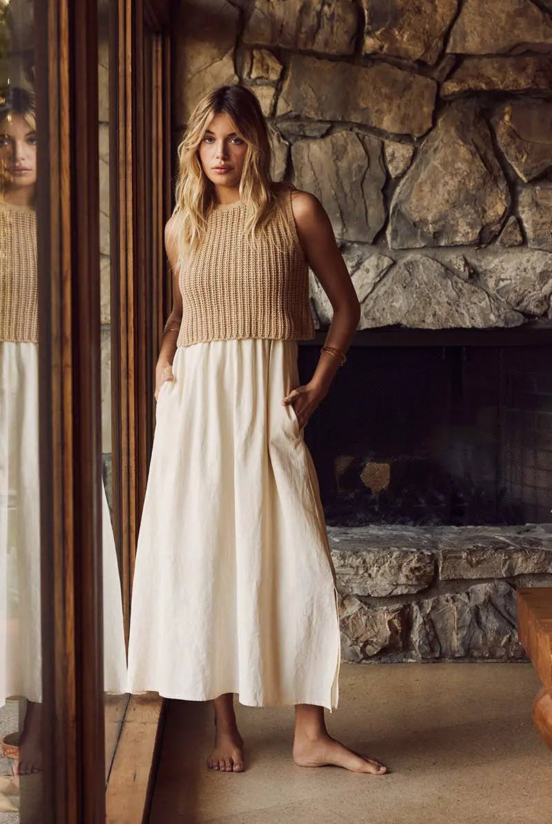 in february The Warm Glow Twofer Midi Dress - Dresses