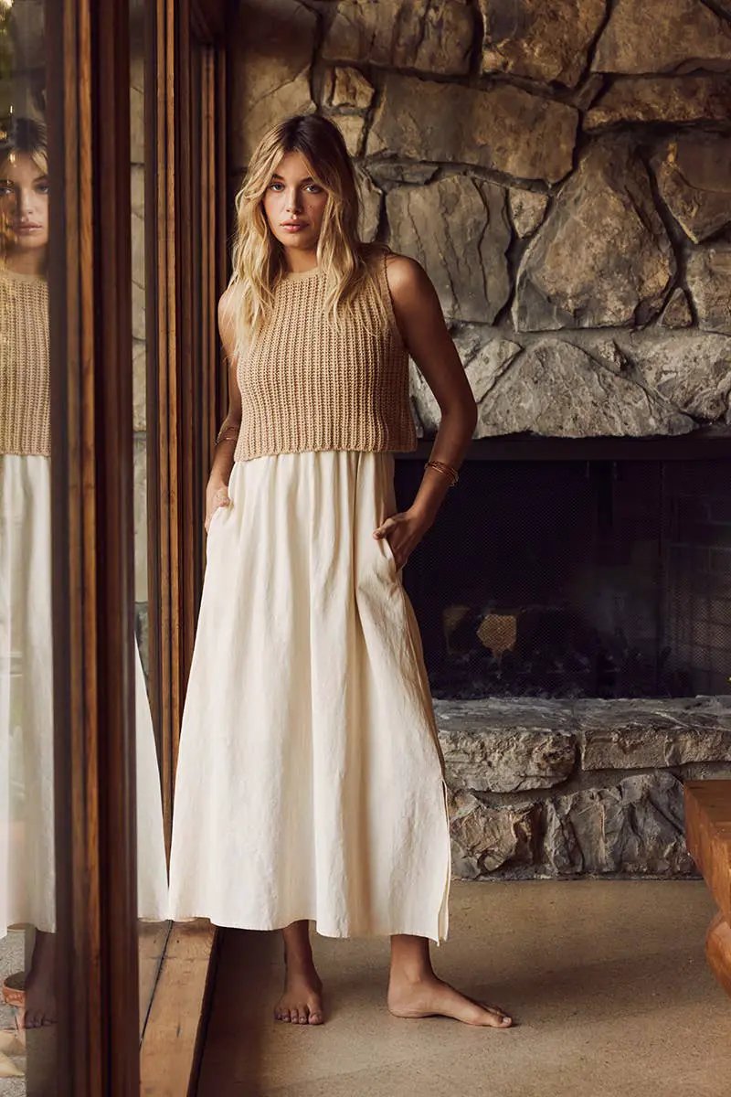 in february The Warm Glow Twofer Midi Dress - Dresses