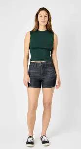 Judy Blue Judy Blue High Waist Tummy Control Washed Black Shorts - Shorts Judy Blue washed black shorts