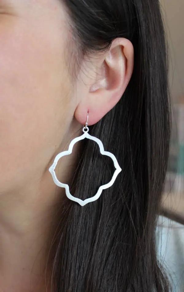 Laalee Jewelry The Southern Charm Quatrefoil Earring - Earrings gold and silver quatrefoil earrings