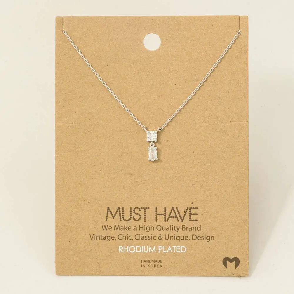 Fame Accessories The Silver Lining Necklace - Necklaces