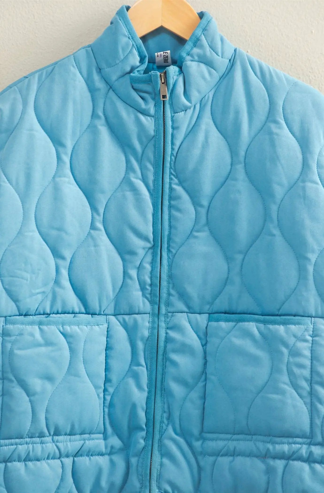 HYFVE HYFVE - Ocean Blue Quilted Jacket With Drawstring Hem - Puffer Jackets