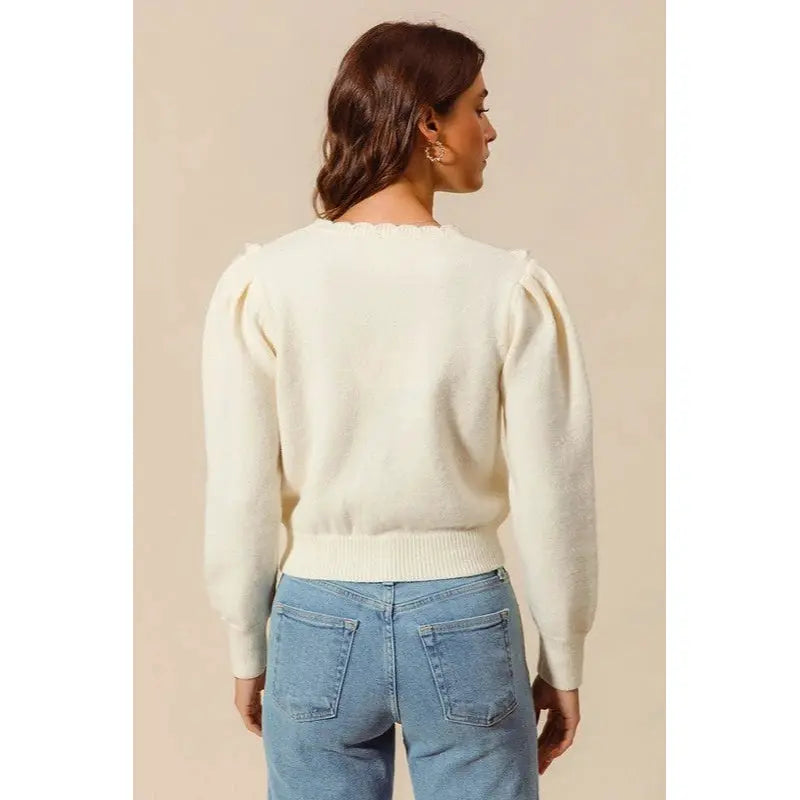 So Me Floral Embroidered Cardigan by So Me - Sweaters