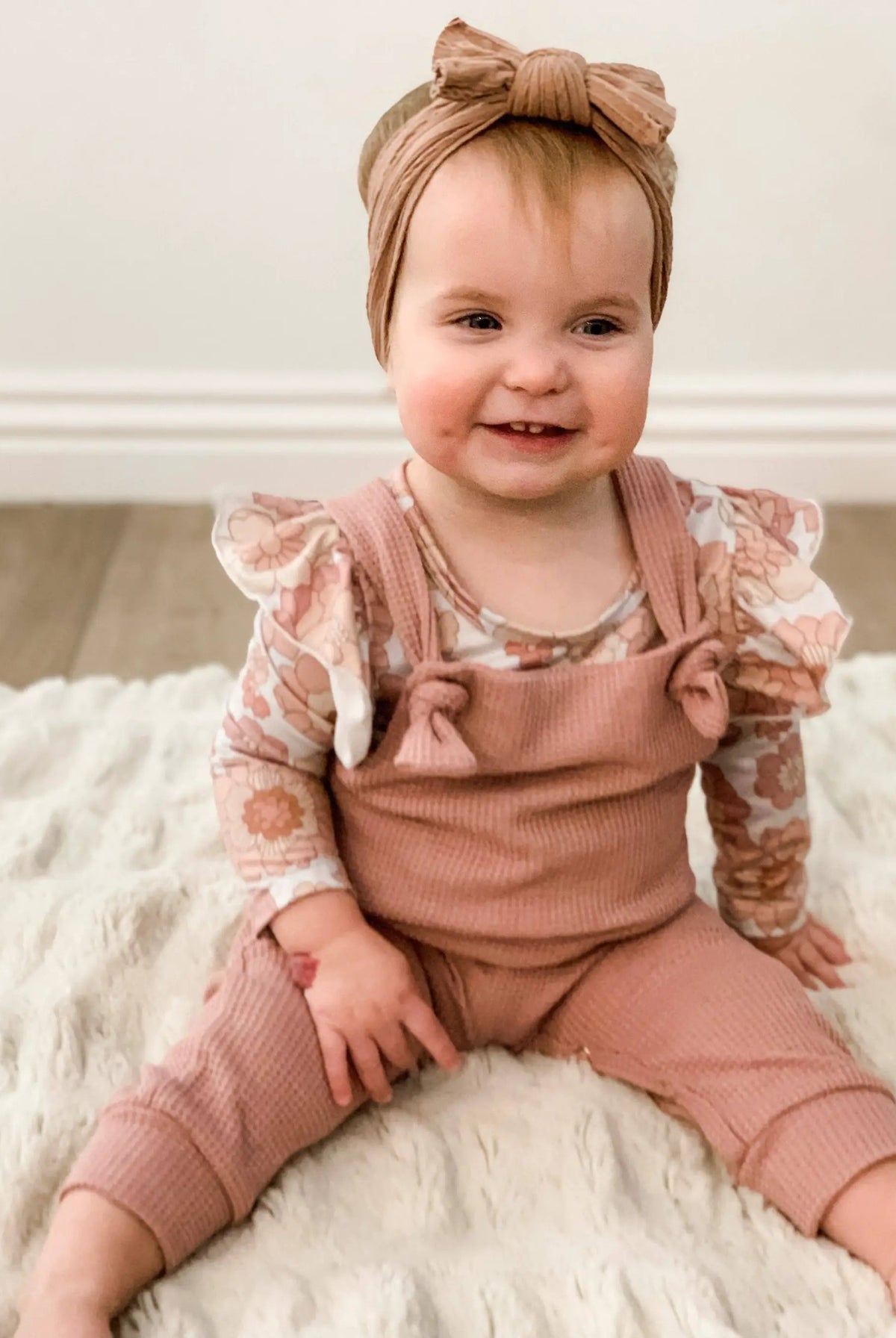 Celebrate Your Tribe Blush Knotted Pant Overalls - Baby One-Pieces