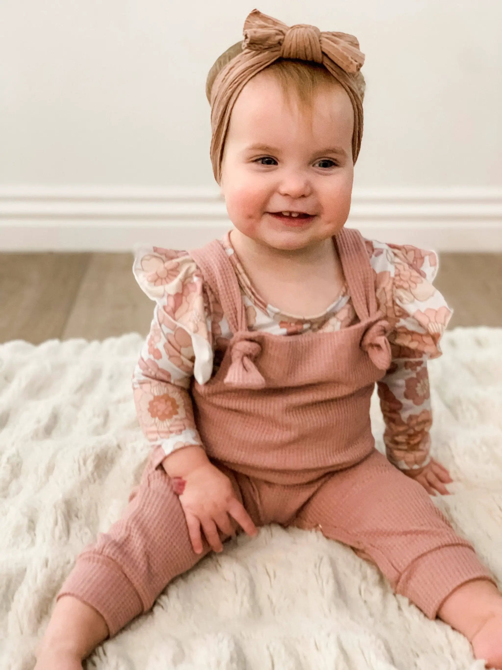 Celebrate Your Tribe Blush Knotted Pant Overalls - Baby One-Pieces