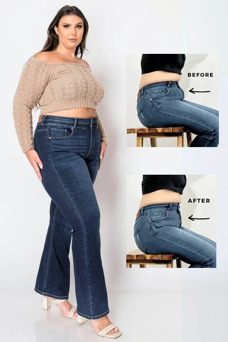 ARTEMIS VINTAGE Artemis Vintage Corset High Rise Super Stretch PLUS Bootcut Jeans - Jeans