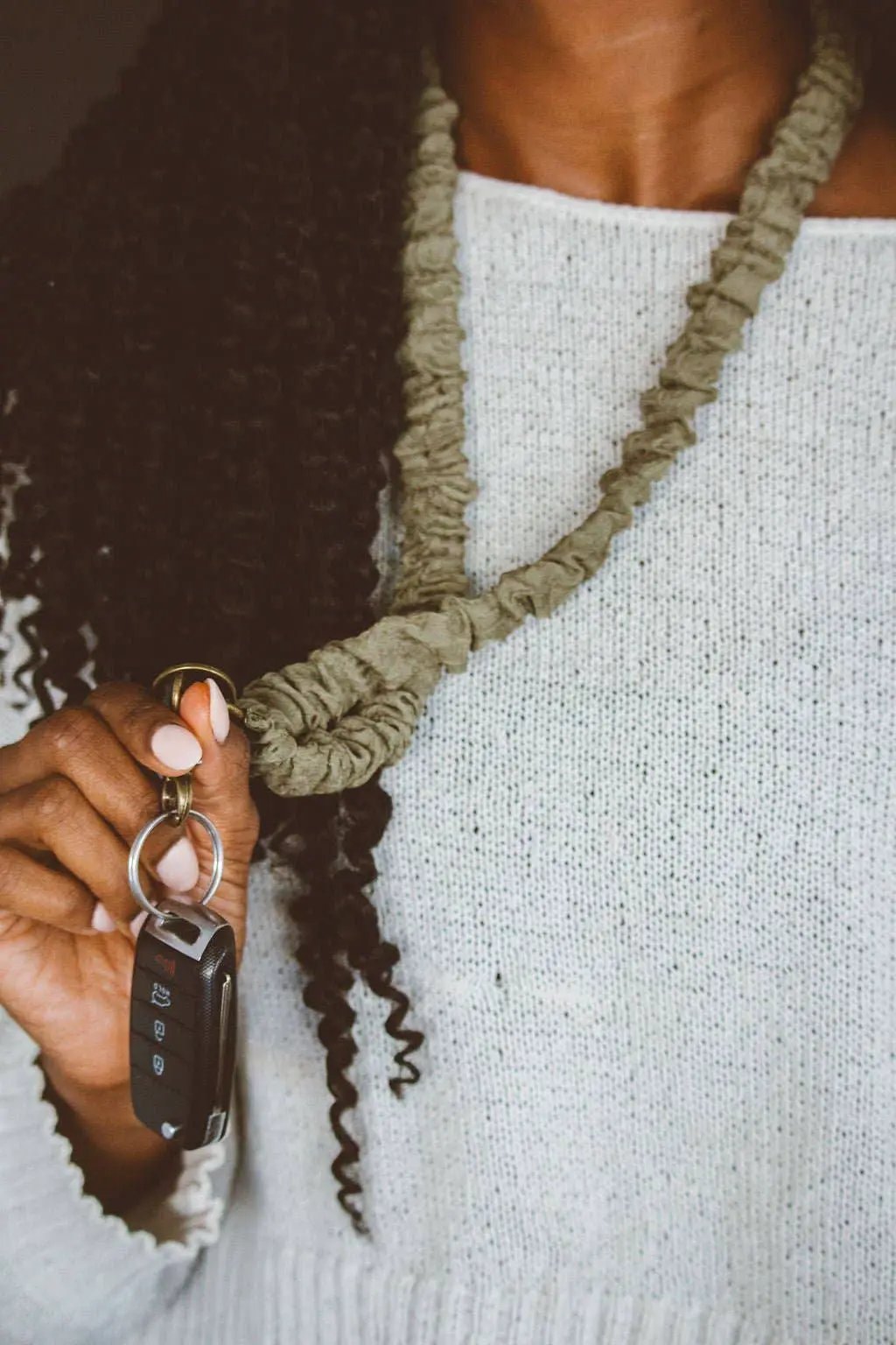 Shop ANDi Crinkled Moss Lanyard - Lanyards