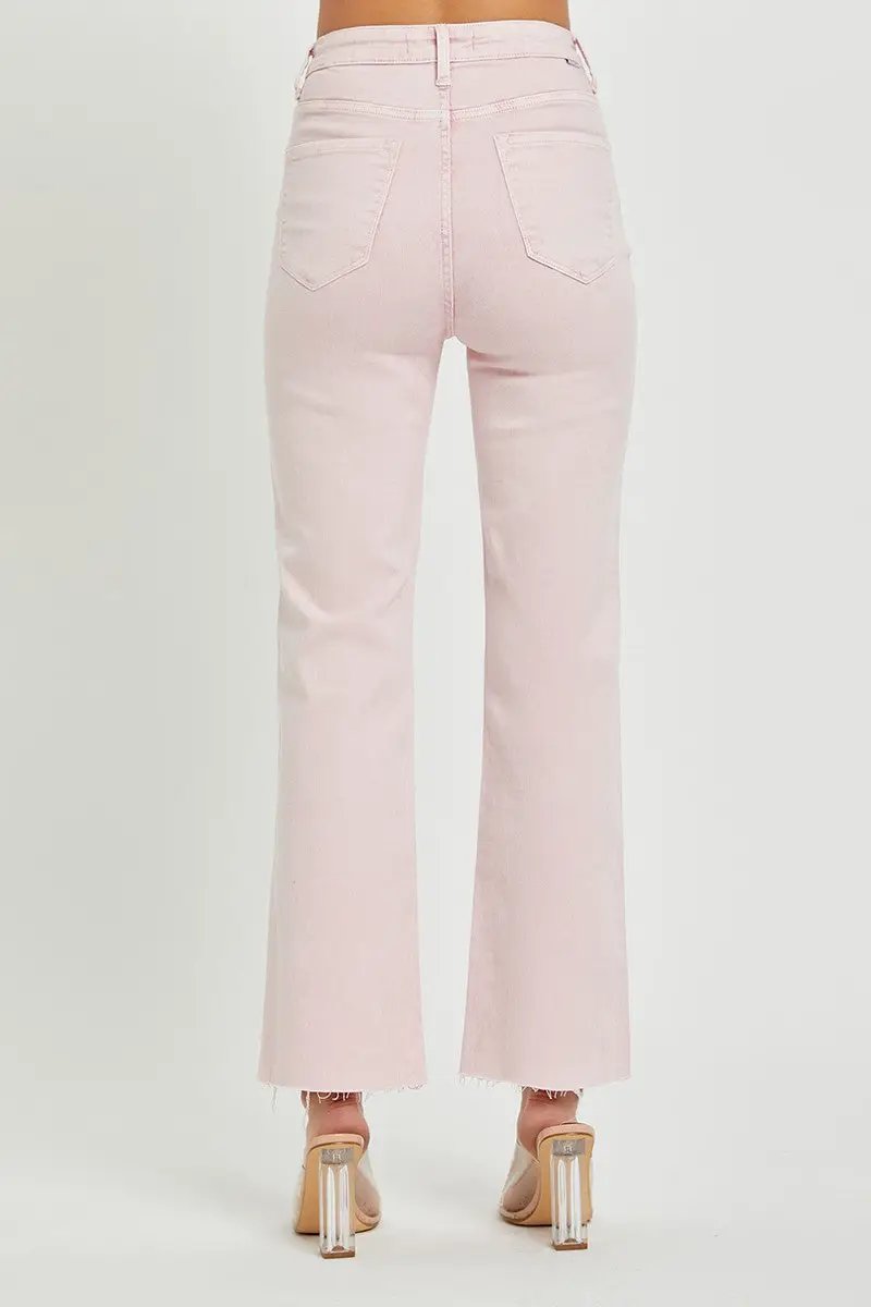 RISEN RISEN Acid Pink High Rise Tummy Control Straight Jean - Jeans