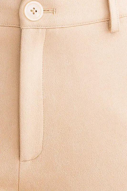 Le Lis LE LIS Low Waist Faux Suede Pants - Pants