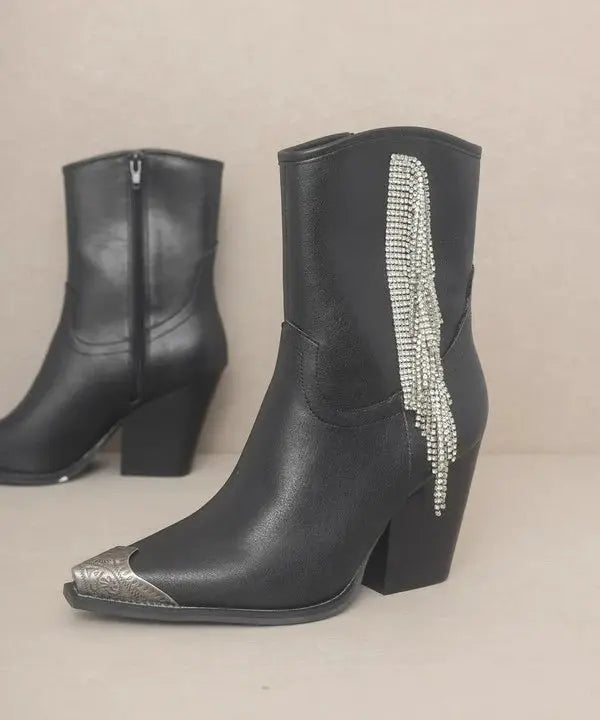 Oasis Society The Kai Rhinestone Fringe Boots - Boots